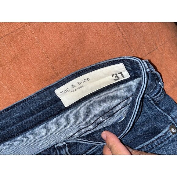 Rag & Bone Blue Cate Mid-Rise Ankle Skinny Jeans Women's Size 31 - Picture 5 of 9